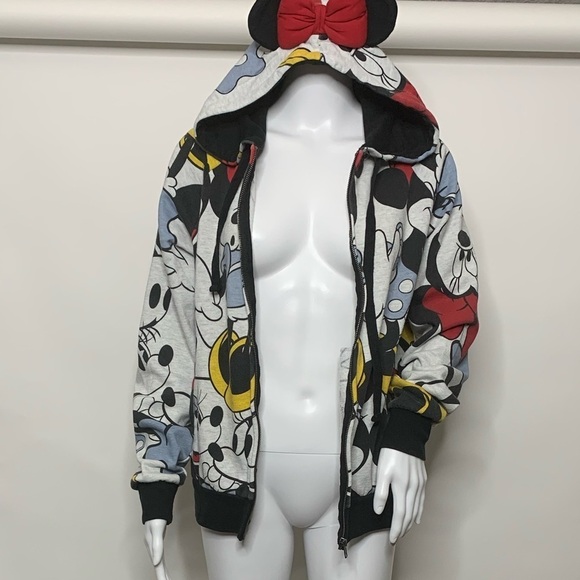 Minnie Mouse Japan Hoodie With Ears & Bow Sweatshirt - Picture 5 of 9